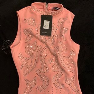 Embellished mini dress